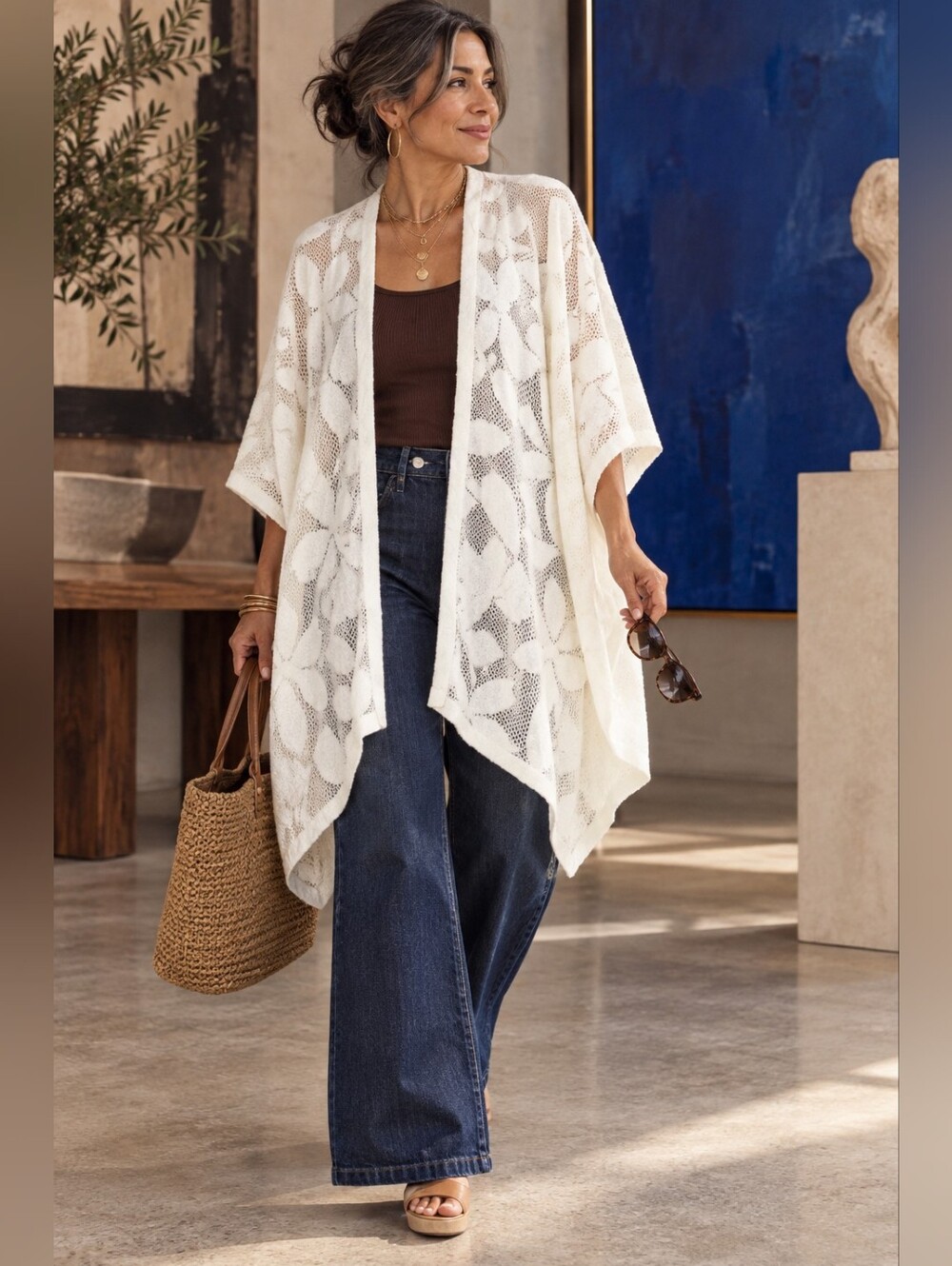Anthropologie Akemi + Kin Bellamy Lace Kimono Nwot Size O/S